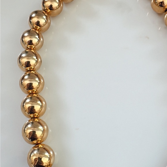 Extra Large Gold Beaded Necklace - Picture 11 of 12